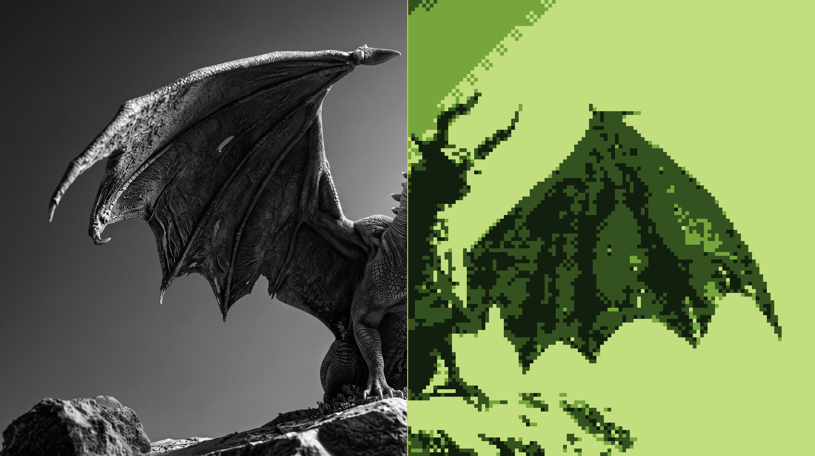 Creature art remapped to the Retro Green 4 palette